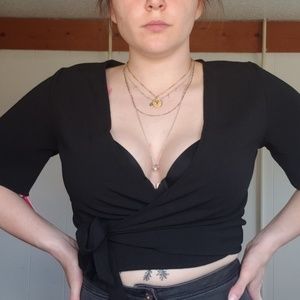 Cropped Wrap Top